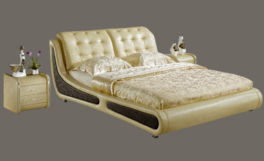 帝凰居现代简约真皮双人床 简约设计中的非凡质感与匠心工艺